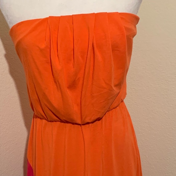 American Rag strapless sundress in coral and pink - Picture 3 of 9
